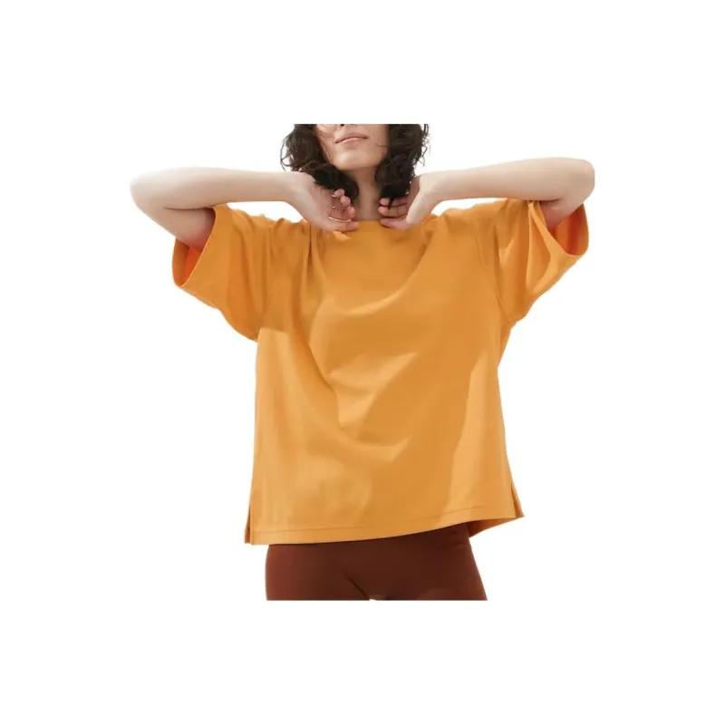 UNIQLO T Shirts Women's Bright Orange-0