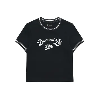 FILA FUSION BASEBALL Series Set in Sleeve T Shirt Women's Pitch Black