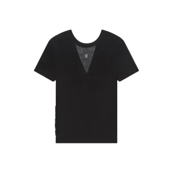 Givenchy Draped Back Fitted T Shirt 'Black'