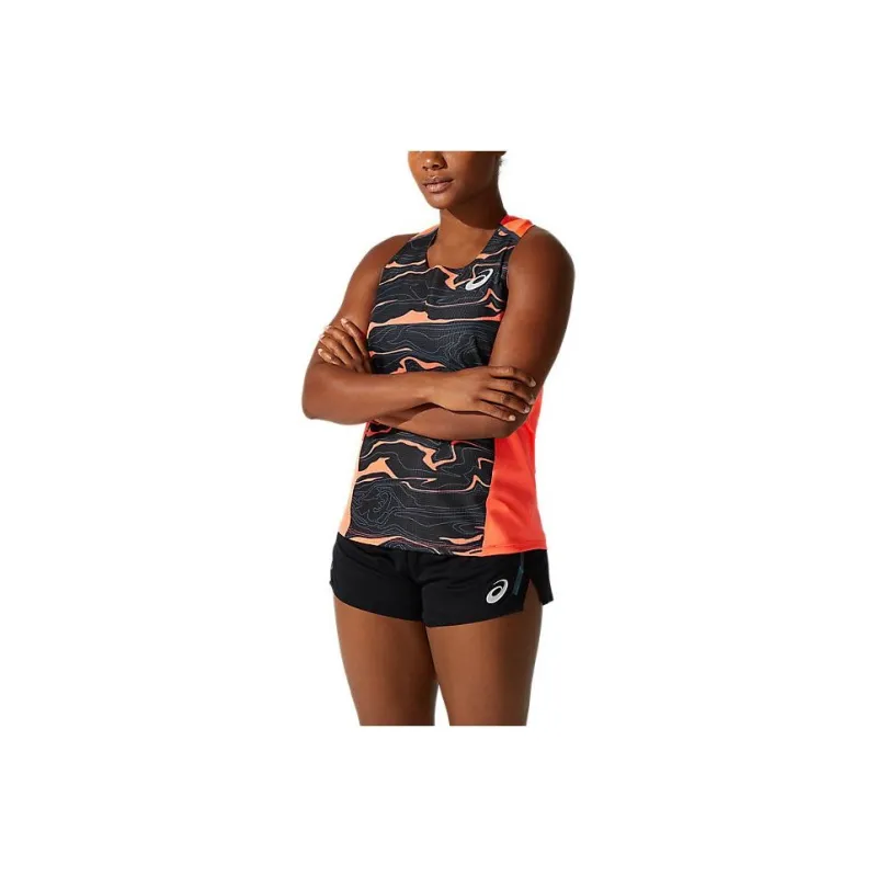 Asics Light Mesh Singlet T-Shirt Women's Coral Pink-0