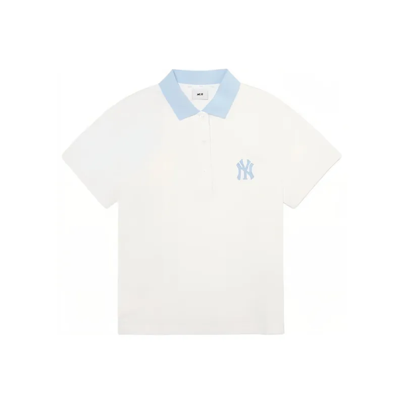MLB Base Logo Polo Shirt Women's White-0