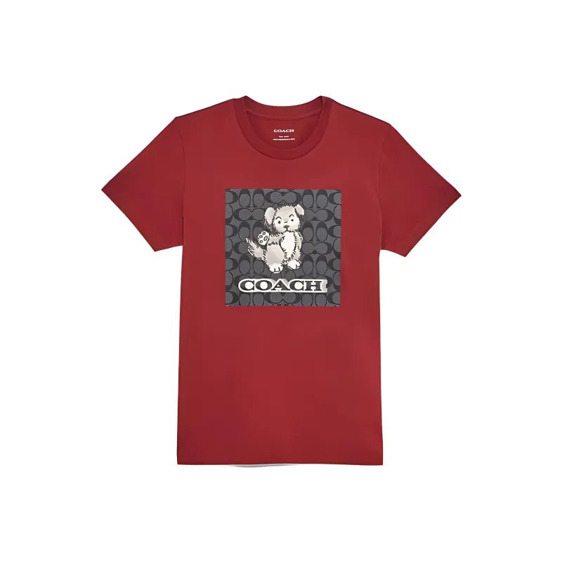 COACH Regular T Shirt Women's Red-0
