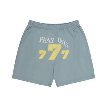 Praying Casual Shorts Men's Light Blue
