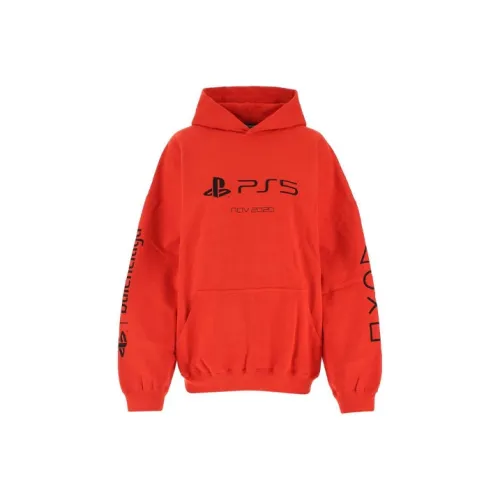 Balenciaga Playstation Boxy Hoodie 'Vermillon/Black'