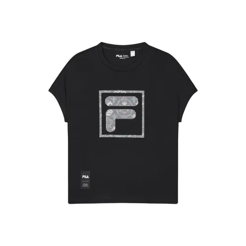 FILA SS24 Set in Sleeve T Shirt Women's Black
