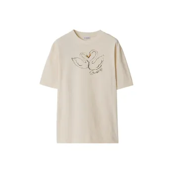 Burberry Swan Cotton T shirt