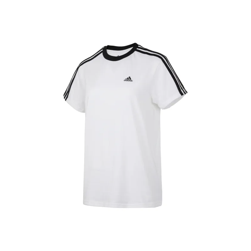 adidas Women's Essentials 3-Stripes Tee White-0