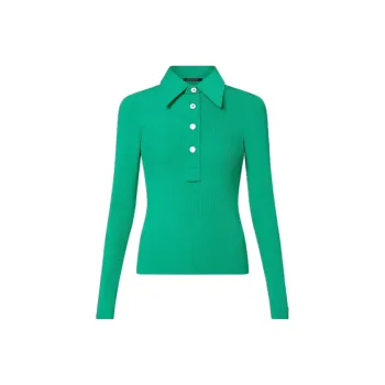 LOUIS VUITTON New Quarterly Products Of LV Polo Shirts Women's Green