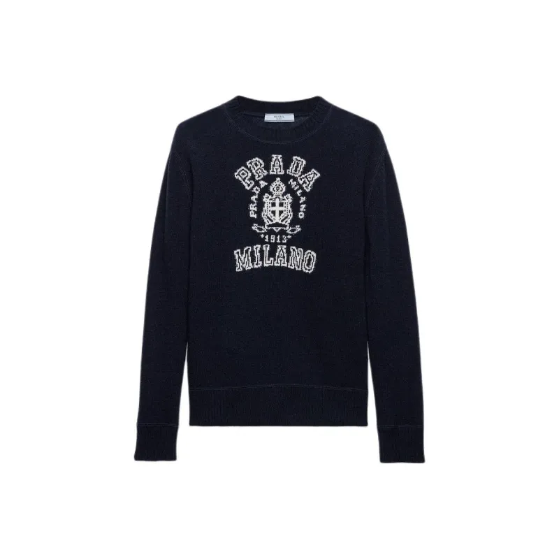 PRADA Logo intarsia Sweater-0