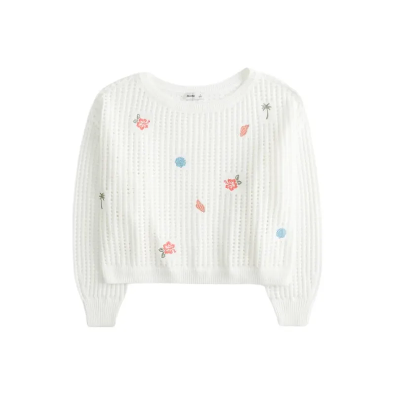 Hollister Sweater Women's White-0