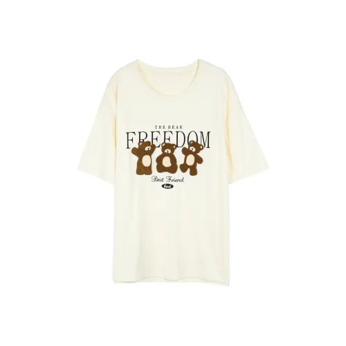 3COLOUR T-Shirt Women's Beige Yellow