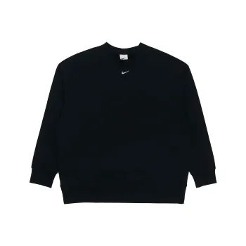 Nike Women'ss Logo Knit Crewneck Pullover Sweatshirt Black