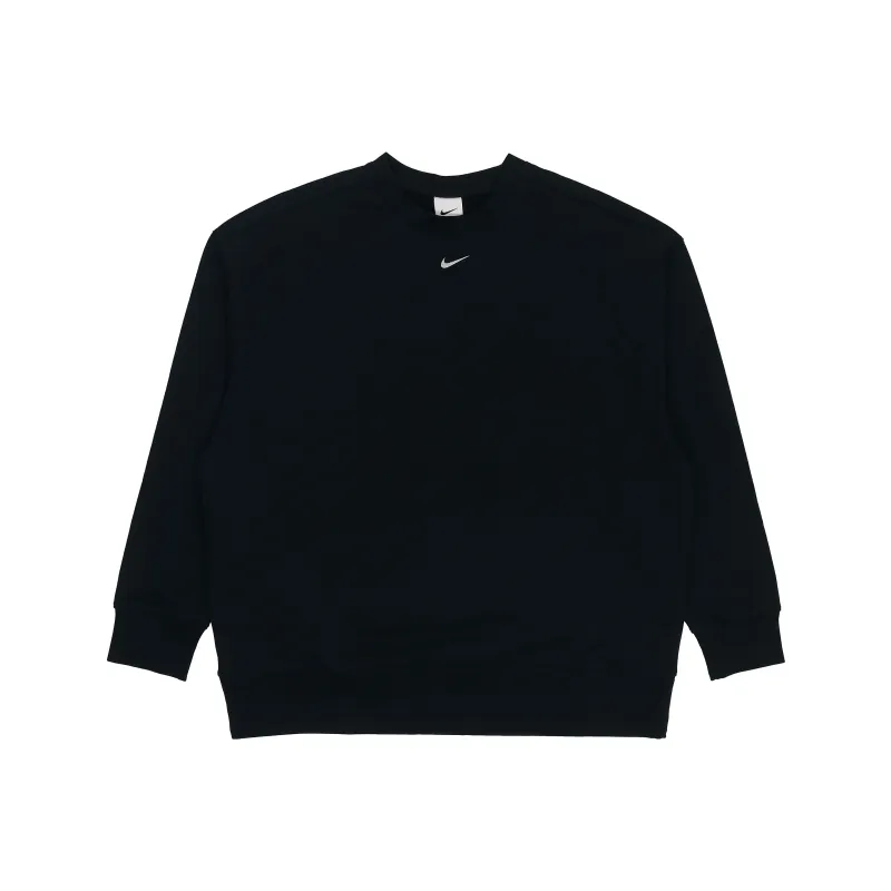 Nike Women'ss Logo Knit Crewneck Pullover Sweatshirt Black-0