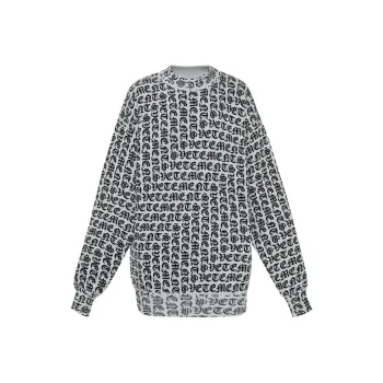 Vetements Gothic Monogram Sweater 'Grey'