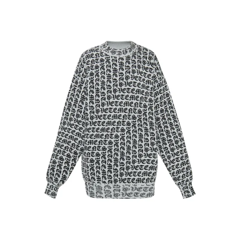 Vetements Gothic Monogram Sweater 'Grey'-0
