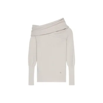 GIVENCHY Asymmetric Draped Sweater Women's Light Umber