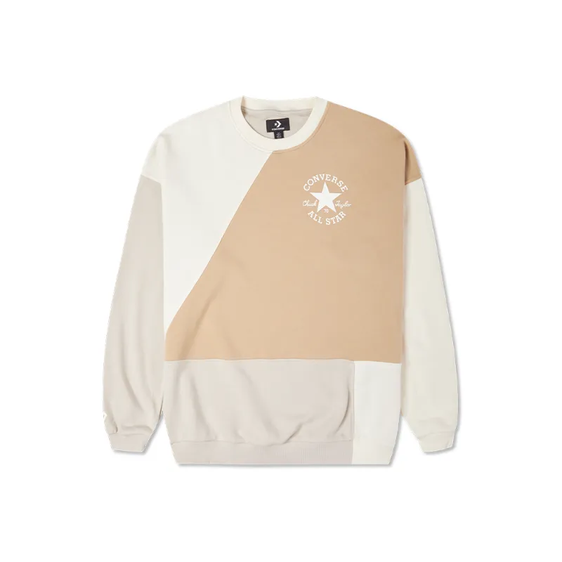 Converse Sweatshirts Women's Khaki Beige Mixed Color-0