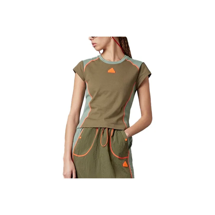 Adidas T-Shirt Women's Olive Green-0