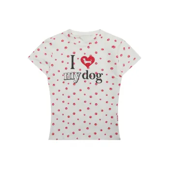Ning Cai Yuer Set in Sleeve T Shirt Women's White