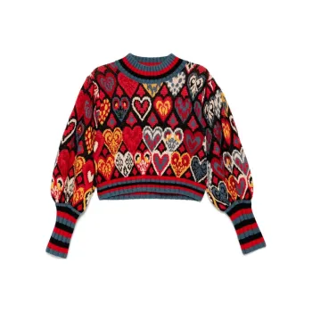 Farm Rio Hearts Ikat Jumper