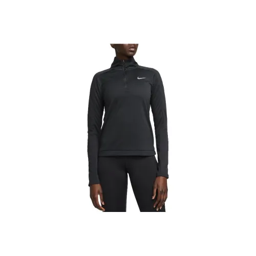 Nike Dri FIT Pacer Hz 'Black/Reflective Silver' Top