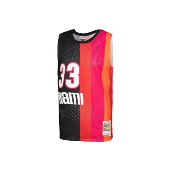 NBA x Mitchell & Ness Miami Heat Alonzo Mourning Basketball Jerseys Men's Black/Red