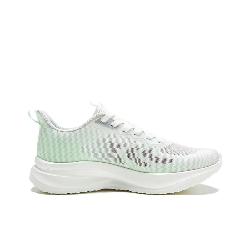 QIAODAN Speed Slip Resistant Coverage Rebound Low Top Casual Running Shoes Men's Ivory Oocyan-1