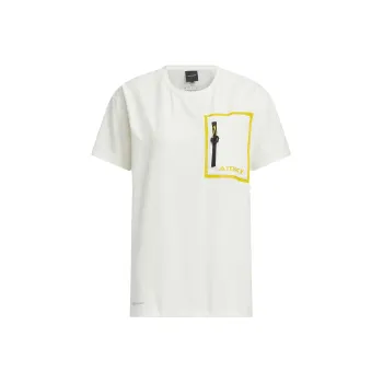 Adidas National Geographic Co branded Section T Shirts Women's White