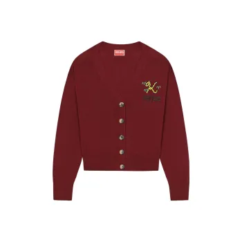 KENZO Tiger Tail Series Knitwear Women's Burgundy