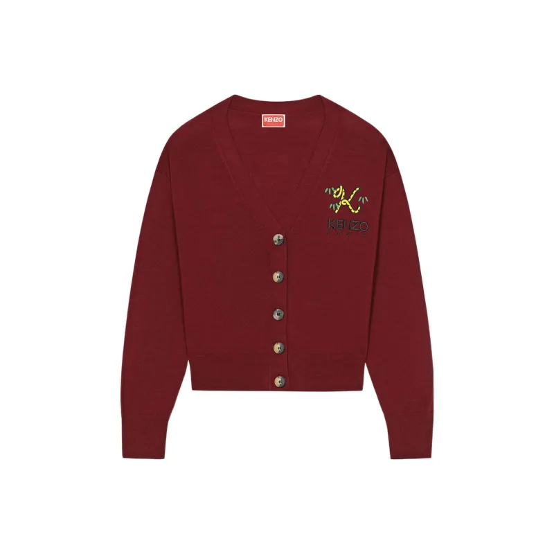 KENZO Tiger Tail Series Knitwear Women's Burgundy-0