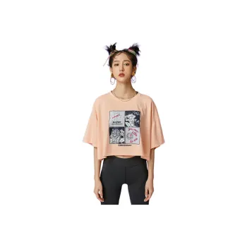 SylphlikeLoli Drop Shoulder Sleeve T Shirt Women's Pink