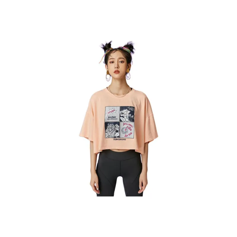 SylphlikeLoli Drop Shoulder Sleeve T Shirt Women's Pink-0