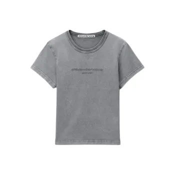 Alexander Wang Logo Embroidered Crewneck T Shirt