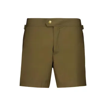 TOM FORD Mid Rise Side Buckled Swim Shorts
