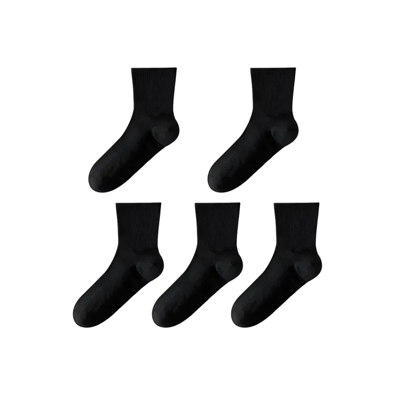 H YXIANG Mid Calf Socks Men's 5 Pack-2