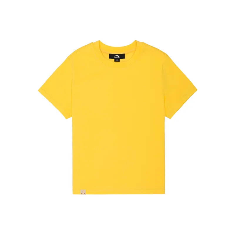 LI NING 1990 T Shirt Women's Custard Sand Yellow-0
