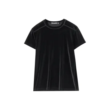 SOON FLOWER Summer Regular T Shirt Women's Black