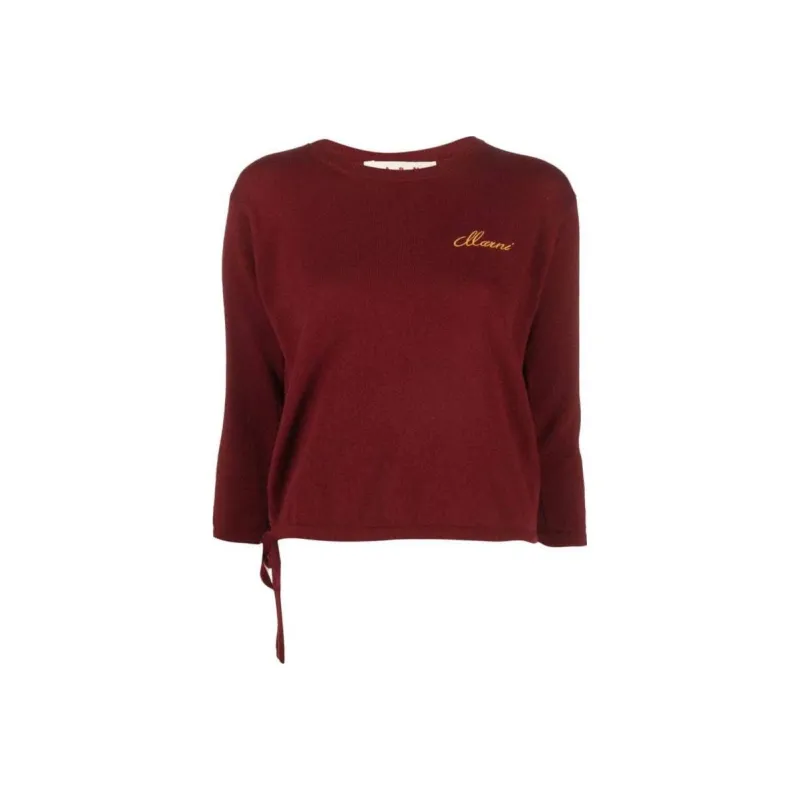 MARNI Logo Embroidered Crewneck Jumper-0