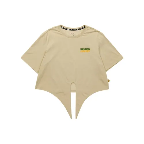 Skechers Drop Shoulder Sleeve T Shirt Women's Irish Cream