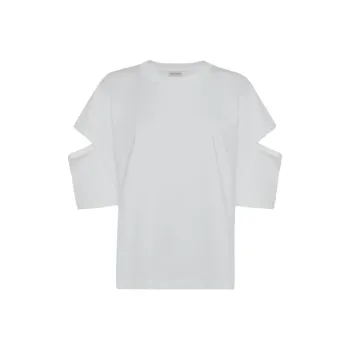 Alexander McQueen T Shirts Women's Optical White Color