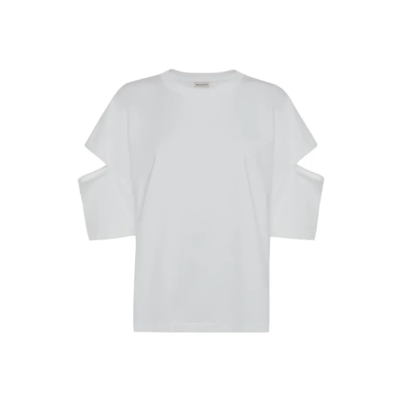 Alexander McQueen T Shirts Women's Optical White Color-0