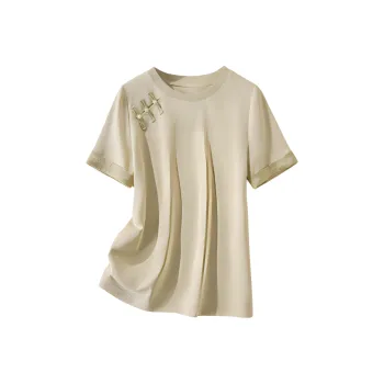 IHIMI T Shirt Women's Apricot Yellow Green