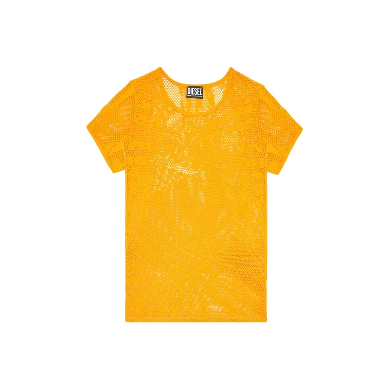 DIESEL T-Shirts Women's Orange Yellow-0