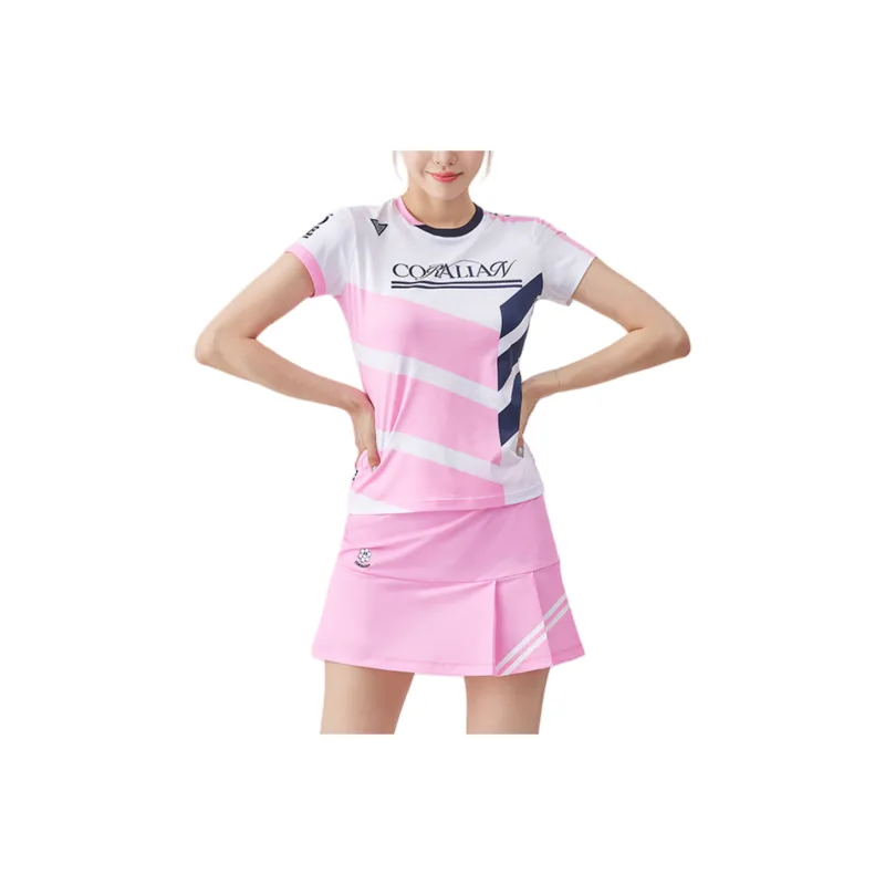 CORALIAN T Shirt Women's White/Pink/Marine Blue-0