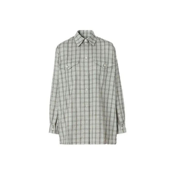 Burberry Shirt Women's Medium Heather Gray-0