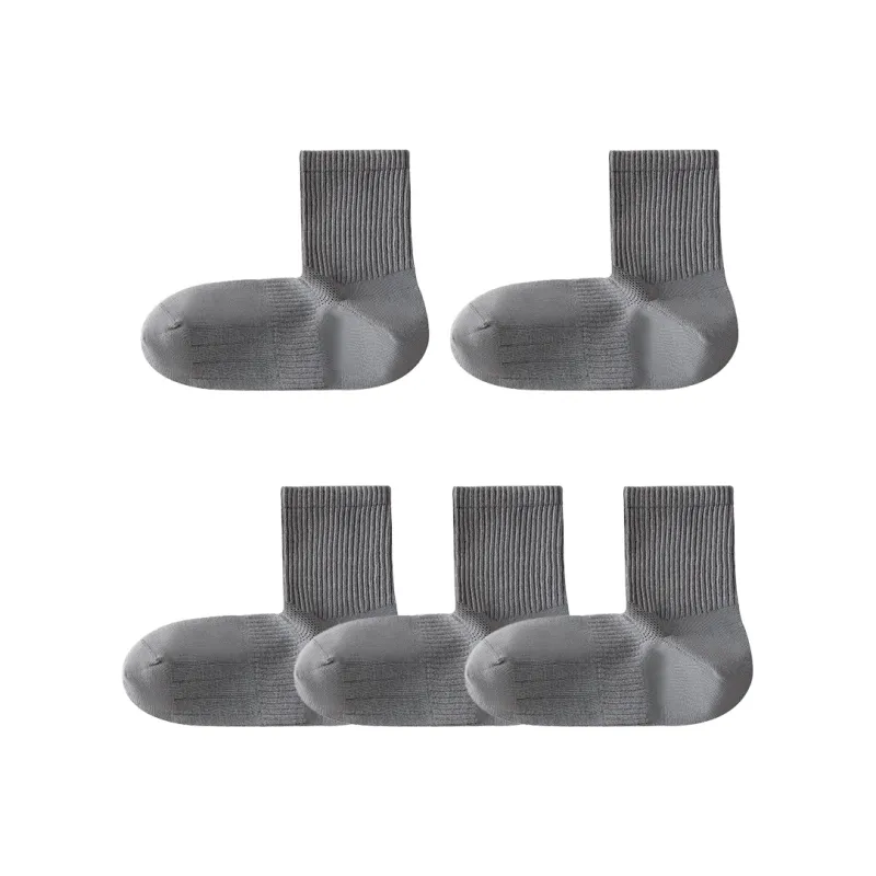 H YXIANG Mid Calf Socks Men's 5 Pack-18
