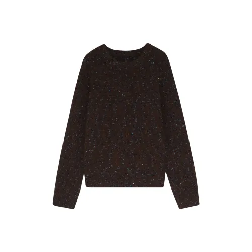 REAL EASY Sweaters Women's Floral Coffee