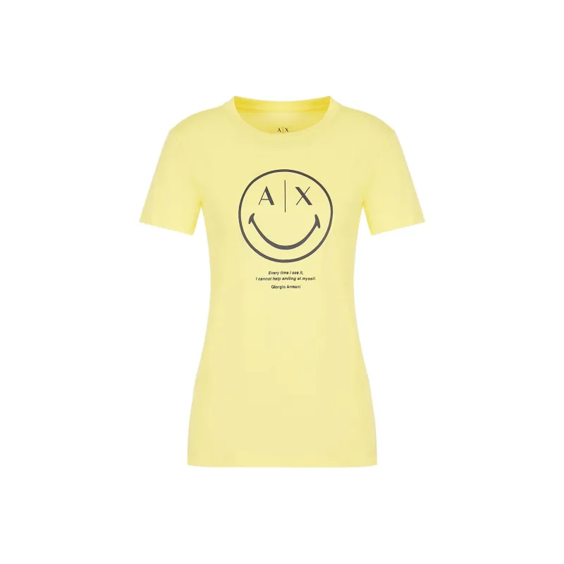 Smileyworld X ARMANI EXCHANGE ARMANI EXCHANGE X SmileyWorld T-Shirts Women's Yellow-0
