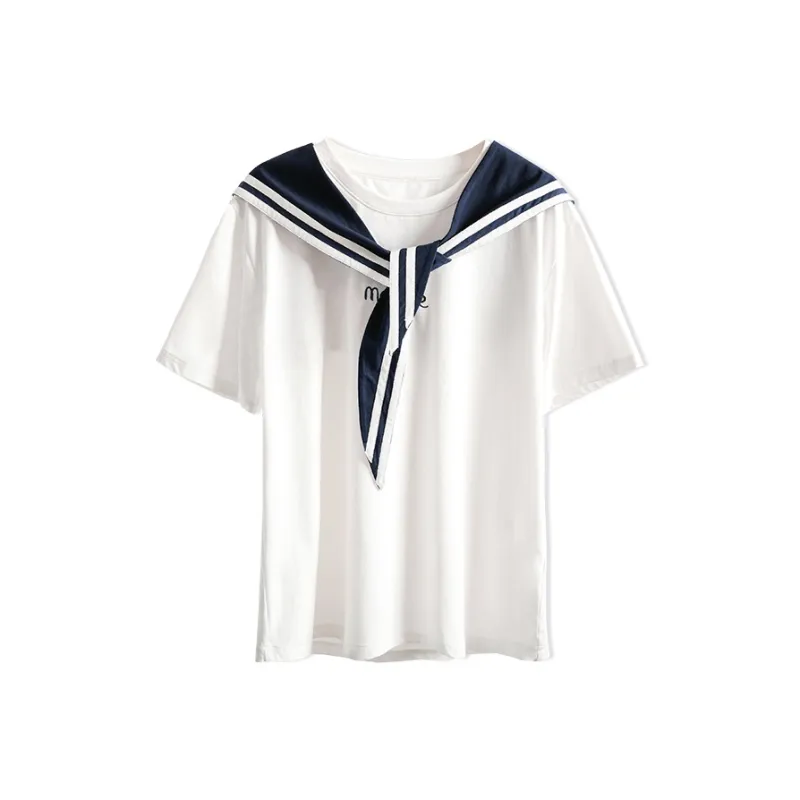 MITUAN T Shirts Women's White-0