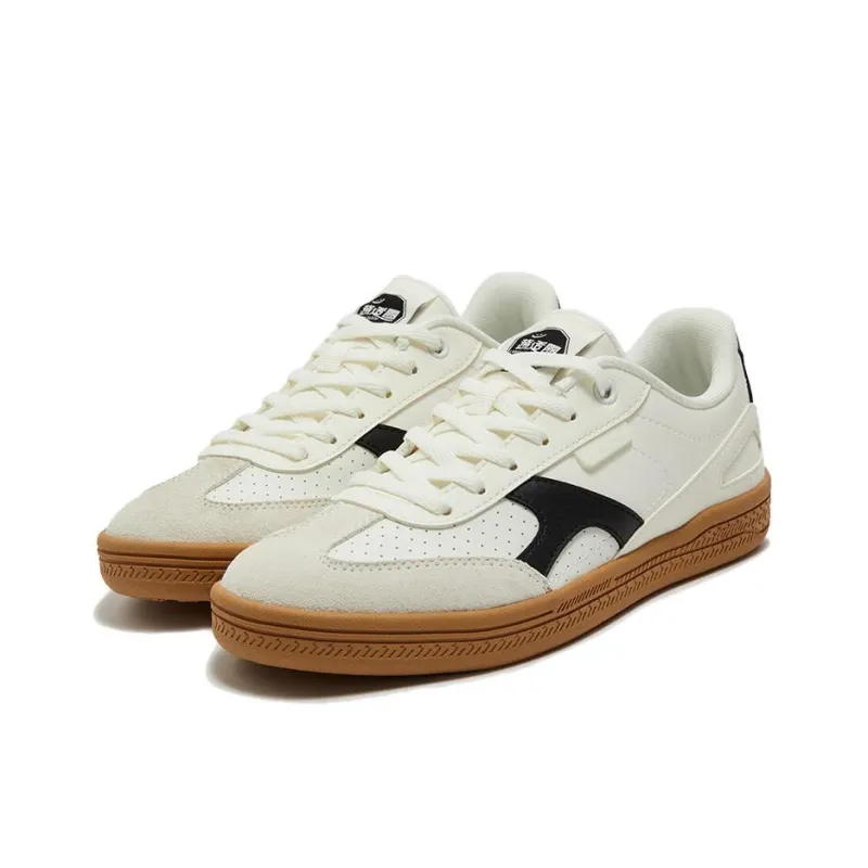 361° Walk Anti Slip Wear Resistant Low Top Skateboard Shoes Women's White Black-2
